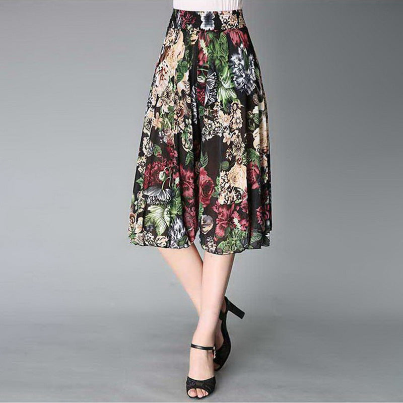 Radiantgrp - Women's Vintage Style Wide Leg Culottes