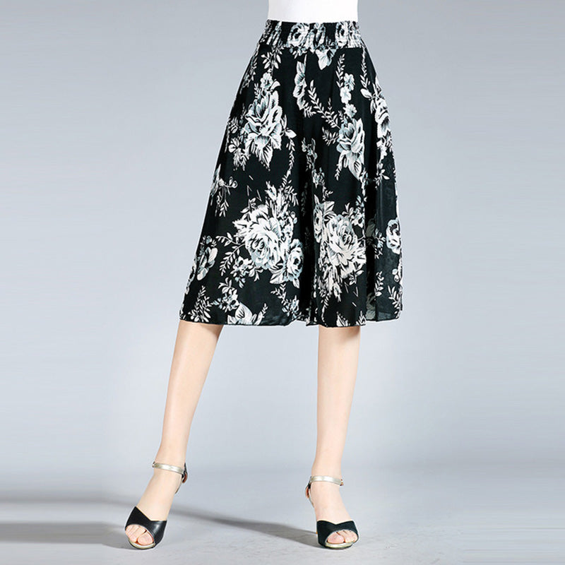 Radiantgrp - Women's Vintage Style Wide Leg Culottes