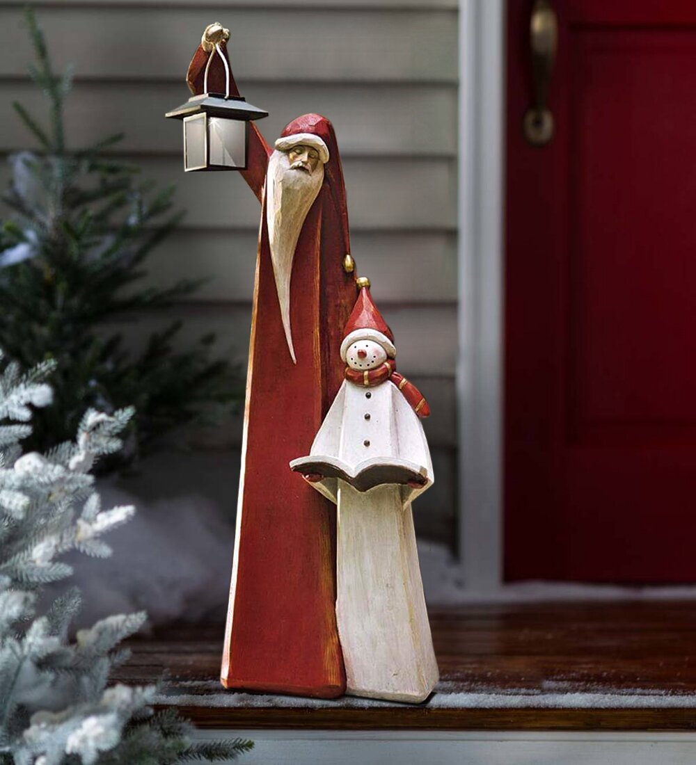 Radiantgrp - Santa And Snowman Sculpture