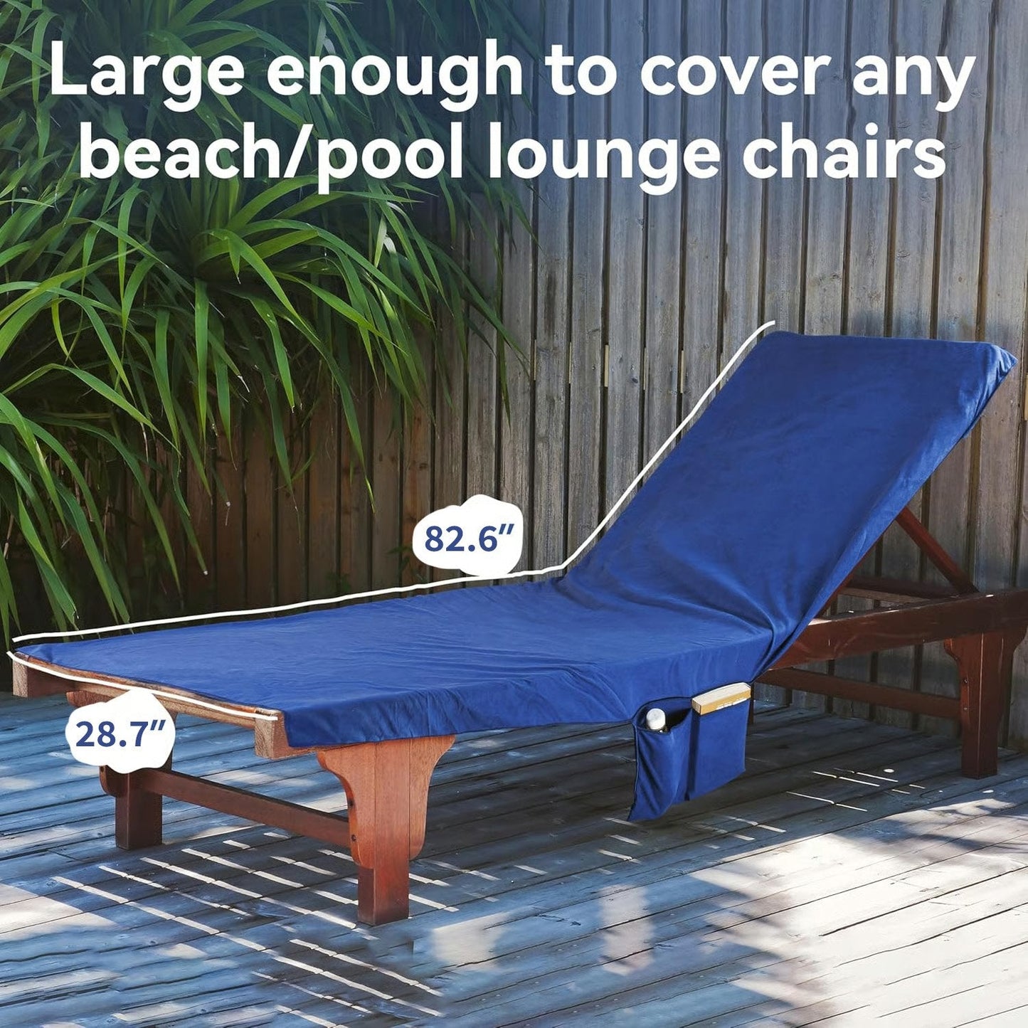 šSummer Hot SalešSun Lounger Towel in Bag with Pockets Storage