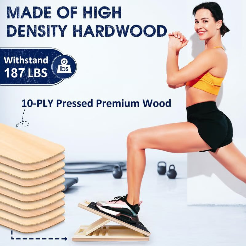 🔥Portable Wooden Slant Board for Calf Stretching