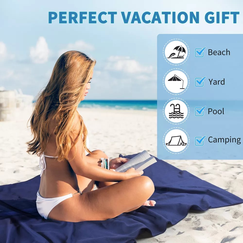 šSummer Hot SalešSun Lounger Towel in Bag with Pockets Storage