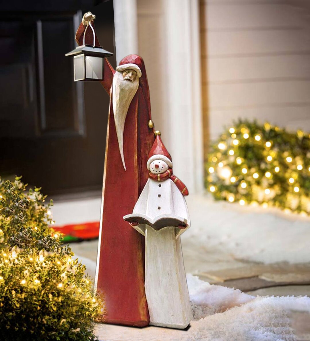 Radiantgrp - Santa And Snowman Sculpture