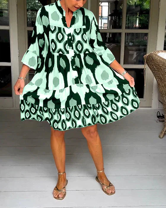 🔥BUY 2 GET 10% OFF💝Spotted Print Pleated Dress