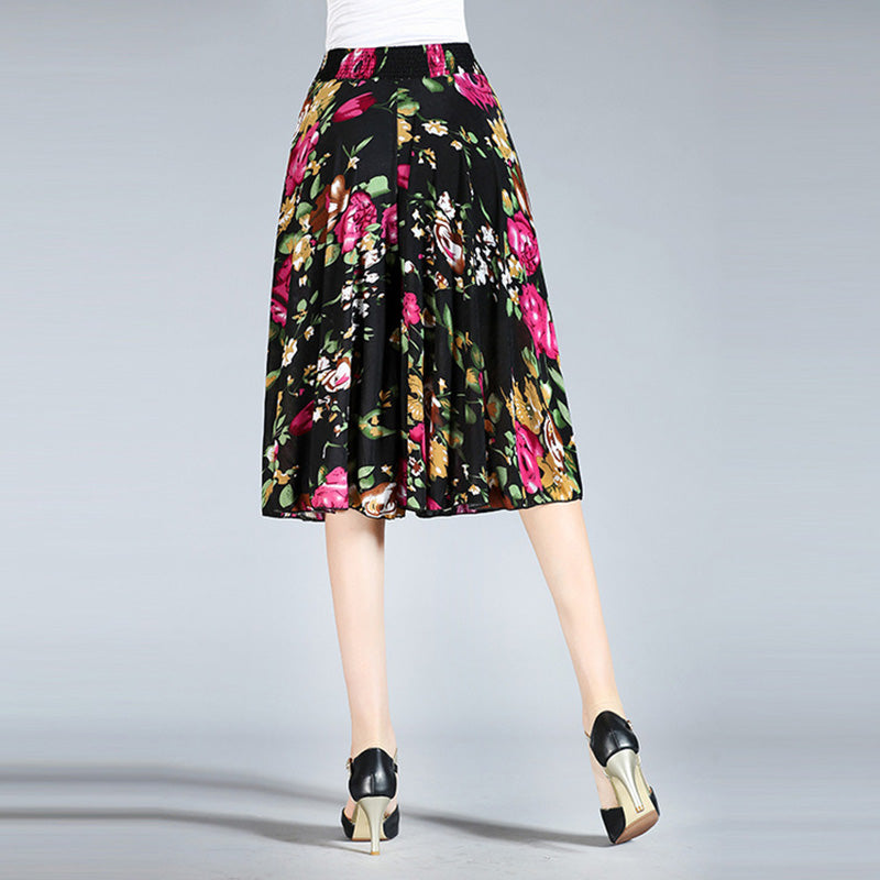 Radiantgrp - Women's Vintage Style Wide Leg Culottes