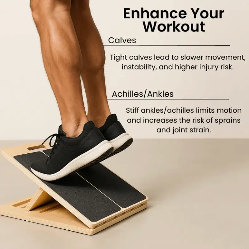 🔥Portable Wooden Slant Board for Calf Stretching