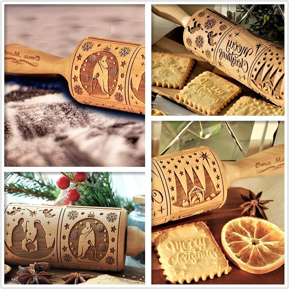 Gingerbread man rolling pin