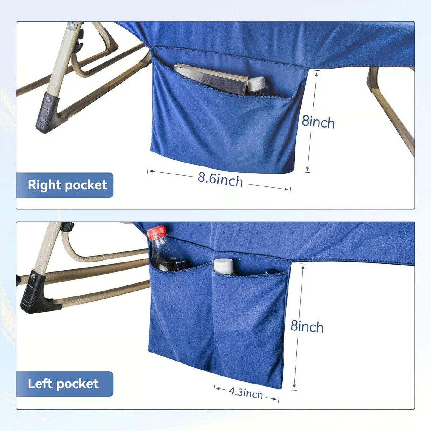 šSummer Hot SalešSun Lounger Towel in Bag with Pockets Storage
