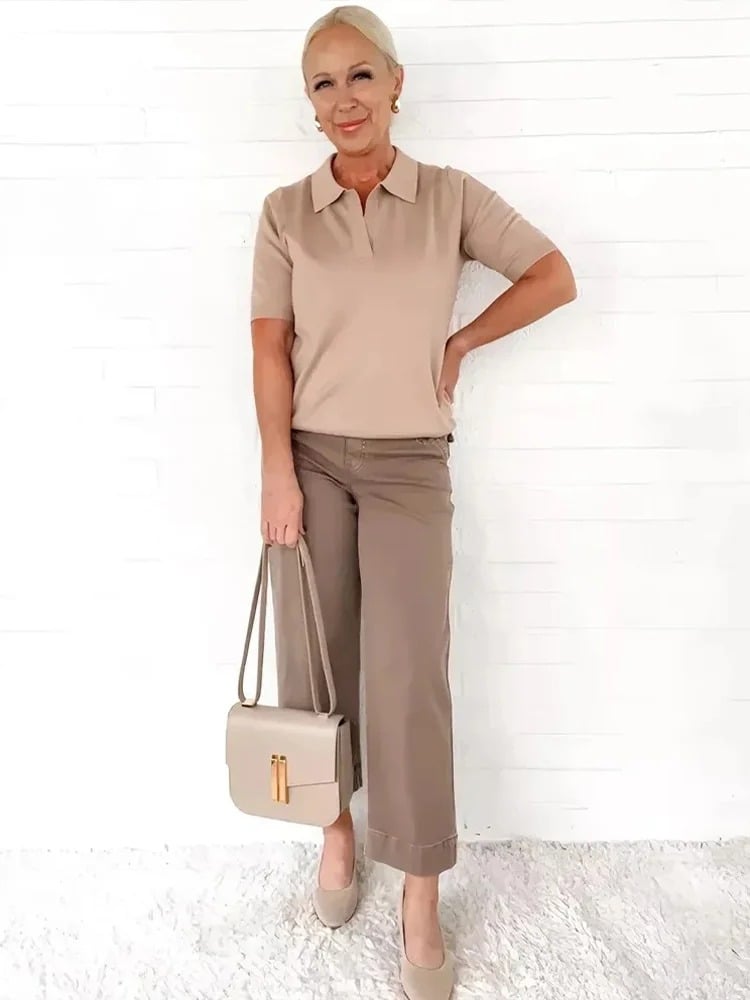 🔥Last Day 48% OFF🔥Tummy Control Twill Cropped Wide Leg Pant