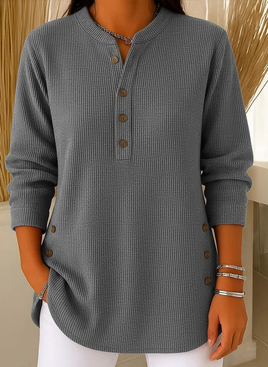 The Last Day🔥 Women's Solid Color Crew Neck Long Sleeve Casual Loose Knit Pullover