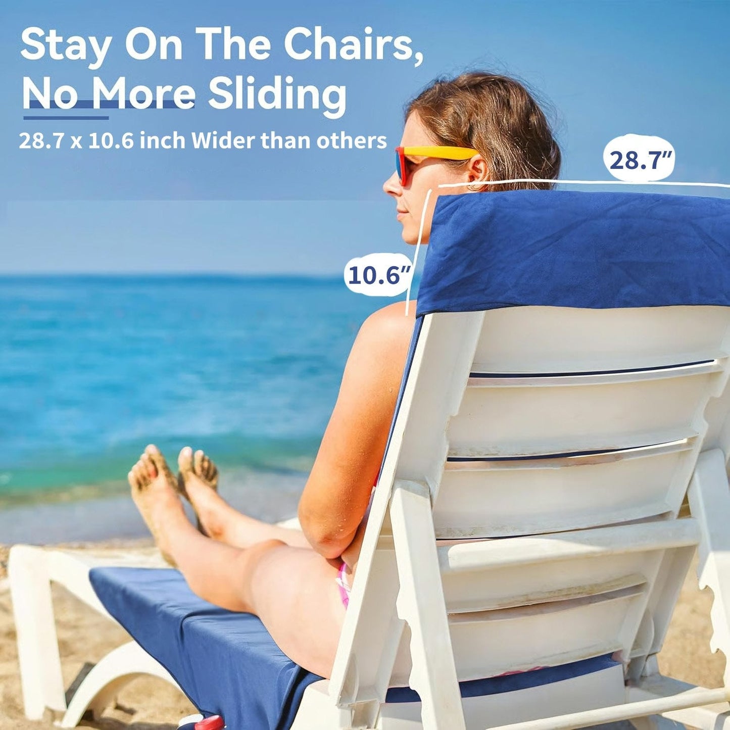šSummer Hot SalešSun Lounger Towel in Bag with Pockets Storage