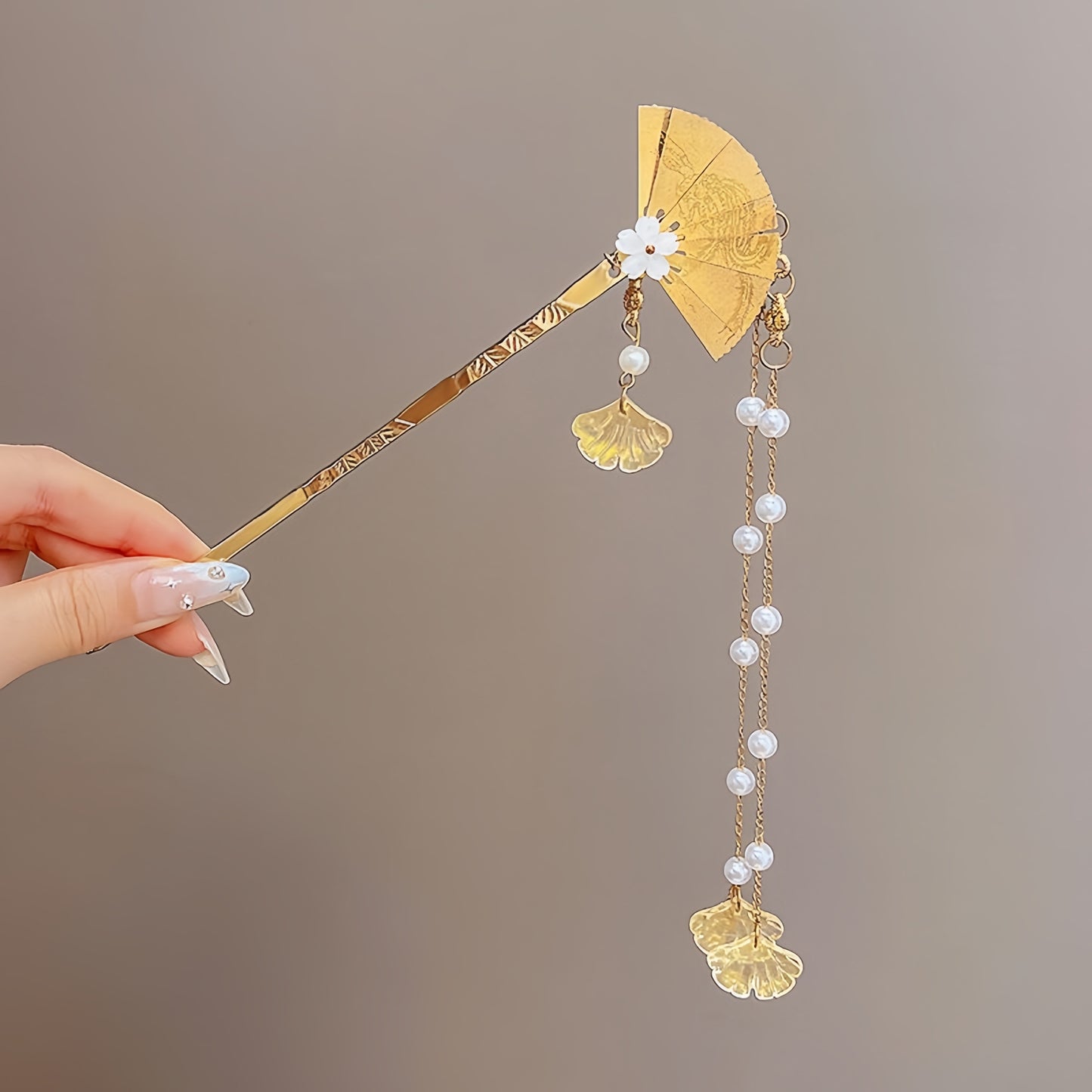 Antique tassel hairpin retro hairpin hair accessories(fan tassel)