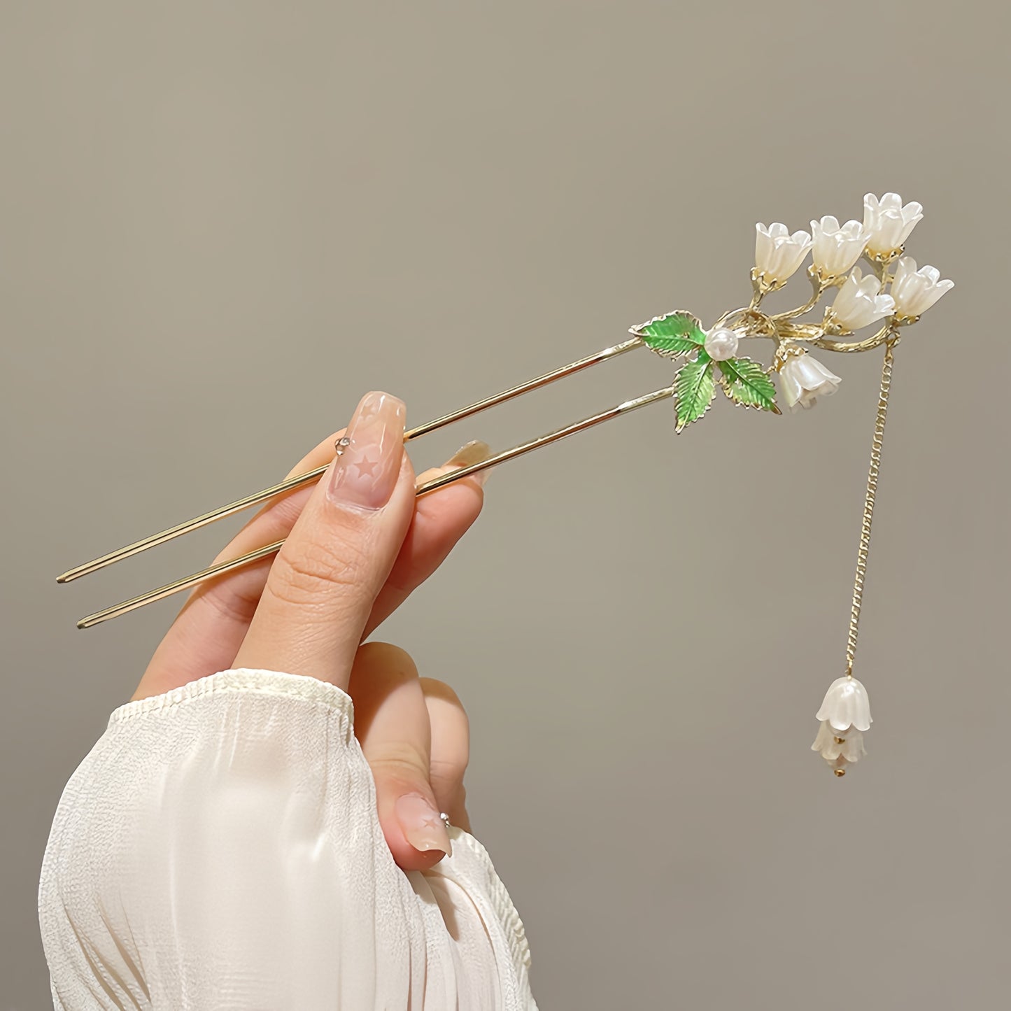 Antique tassel hairpin retro hairpin hair accessories(Lily of the Valley Su)