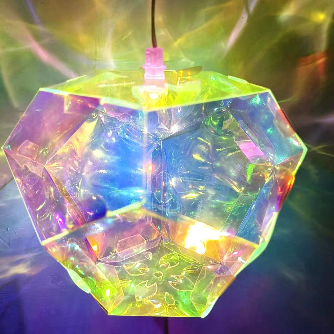 Golden Wing Laser Colored Lantern - Portable Night Light Flower Ball