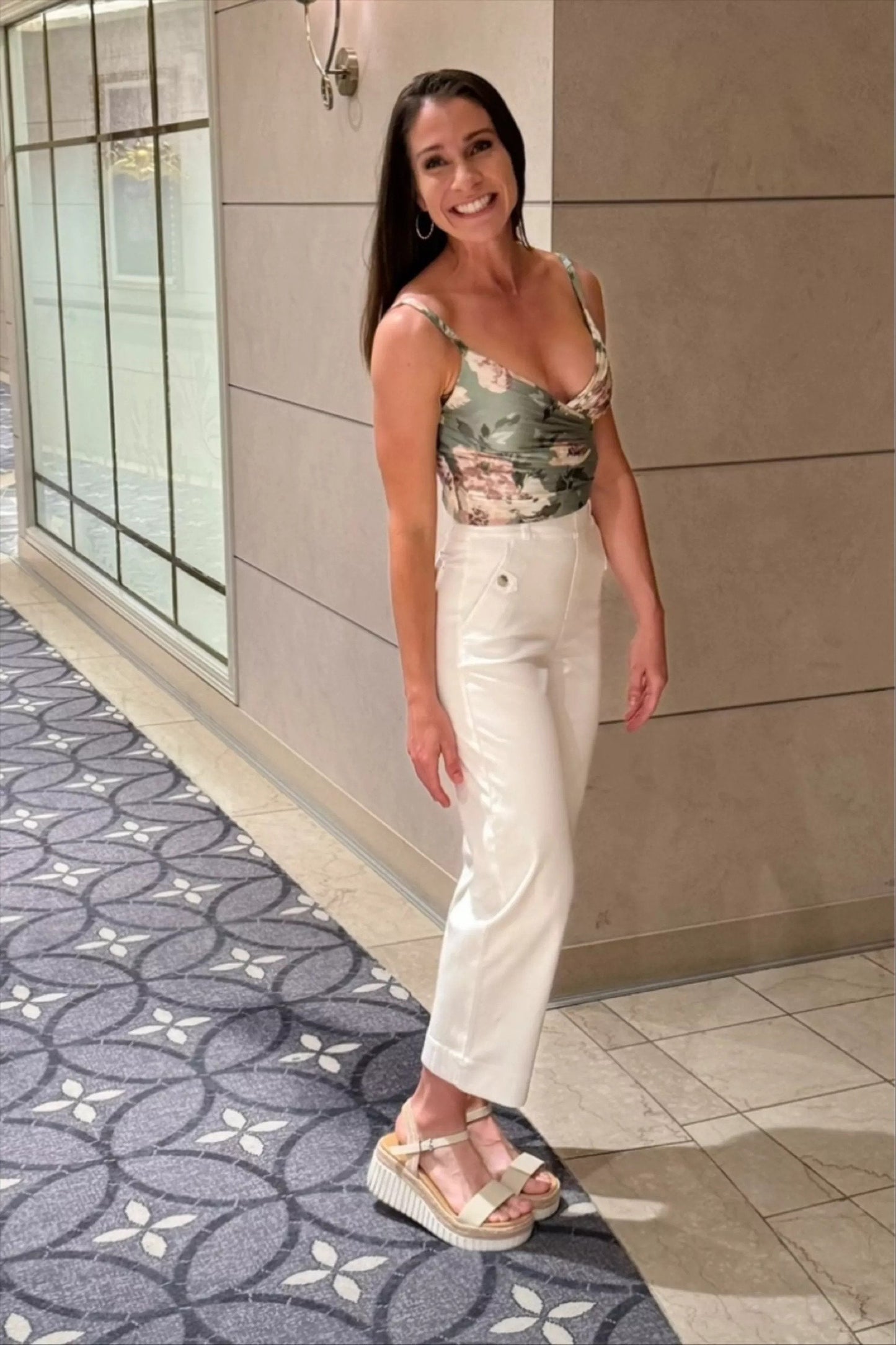 🔥Last Day 48% OFF🔥Tummy Control Twill Cropped Wide Leg Pant