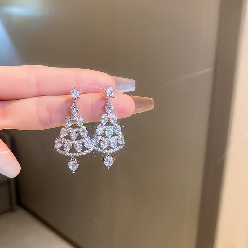 Radiantgrp - Shiny Christmas Tree Earrings
