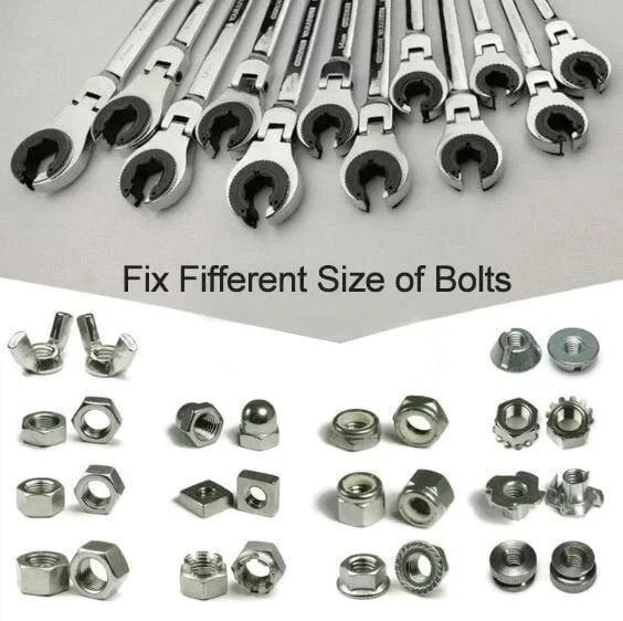 🔥🔥Open Tubing Ratchet Wrench (Fixed Head-Flexible Head 2 IN 1)