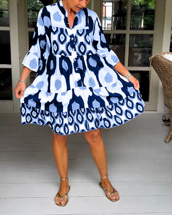 🔥BUY 2 GET 10% OFF💝Spotted Print Pleated Dress