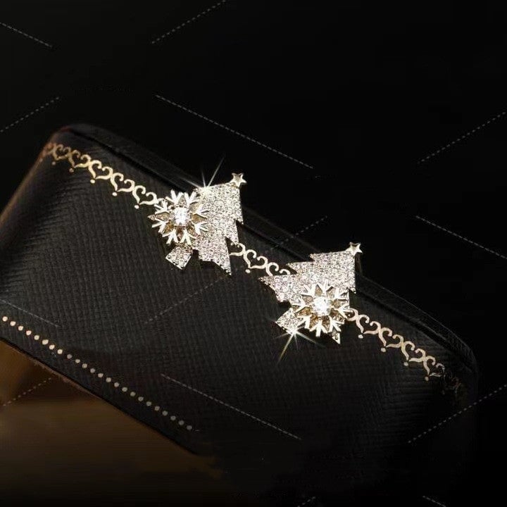 Radiantgrp - Shiny Christmas Tree Earrings