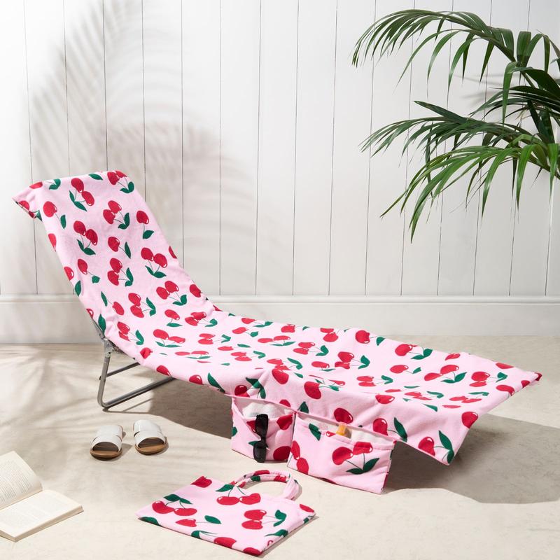 šSummer Hot SalešSun Lounger Towel in Bag with Pockets Storage