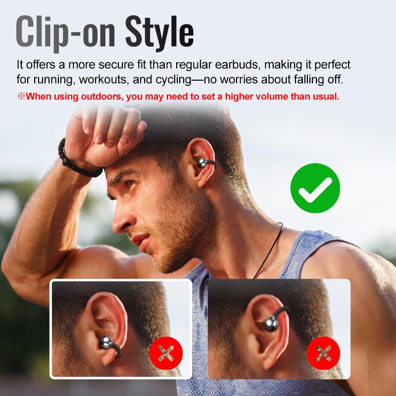 New Arrival - Ear Clip Bluetooth Headphones with Touch Screen
