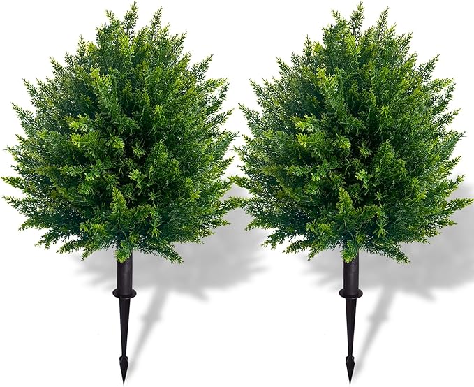 Resistant Artificial Cedar Topiary Ball Tree