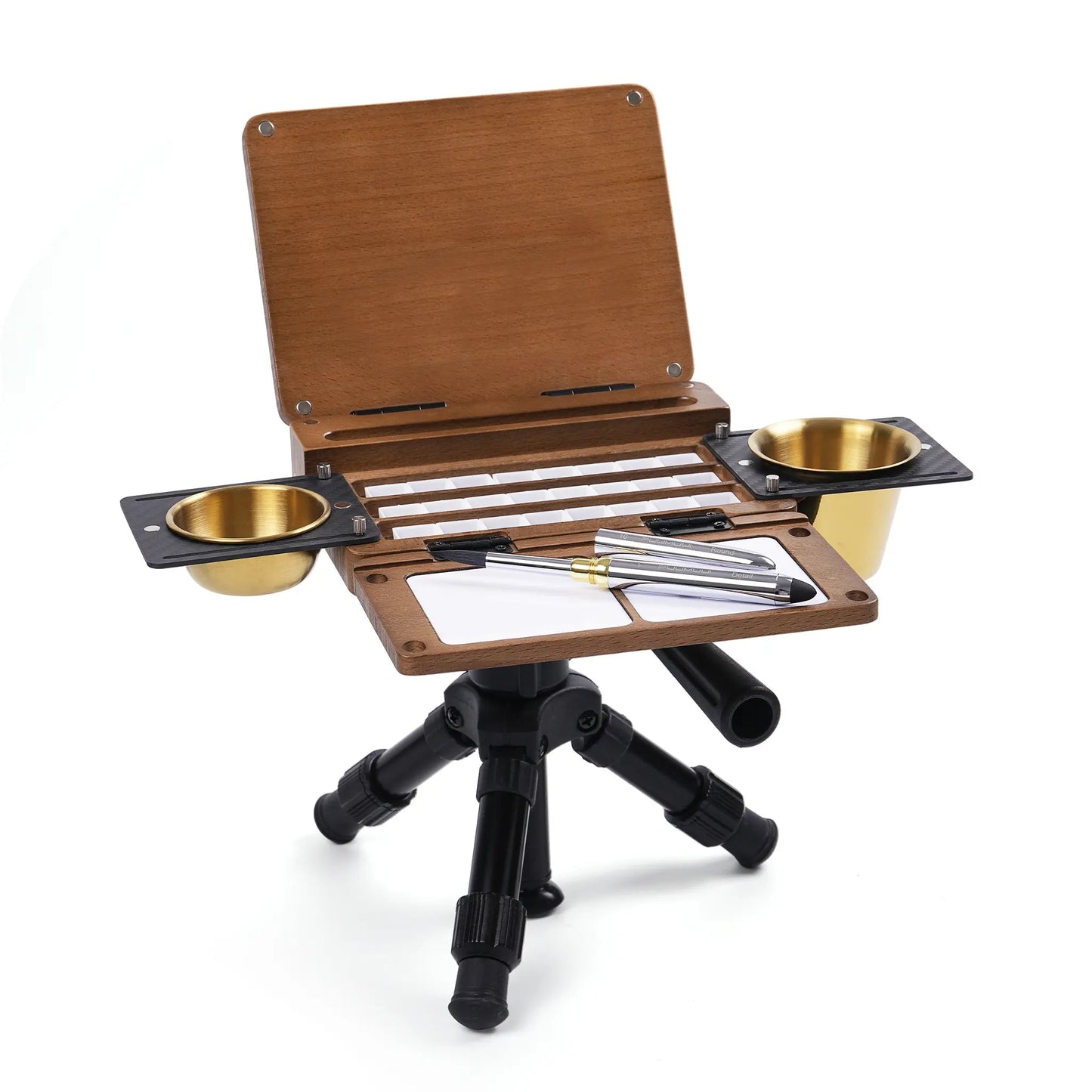 🎨Perfect for Plein Air Painting – Portable 24-Well Watercolor Palette Set