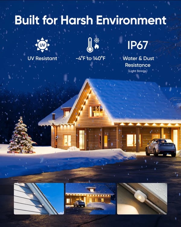 🎅 Early Christmas 49%OFF - Smart Rainbow LED Permanent Outdoor Light🎁