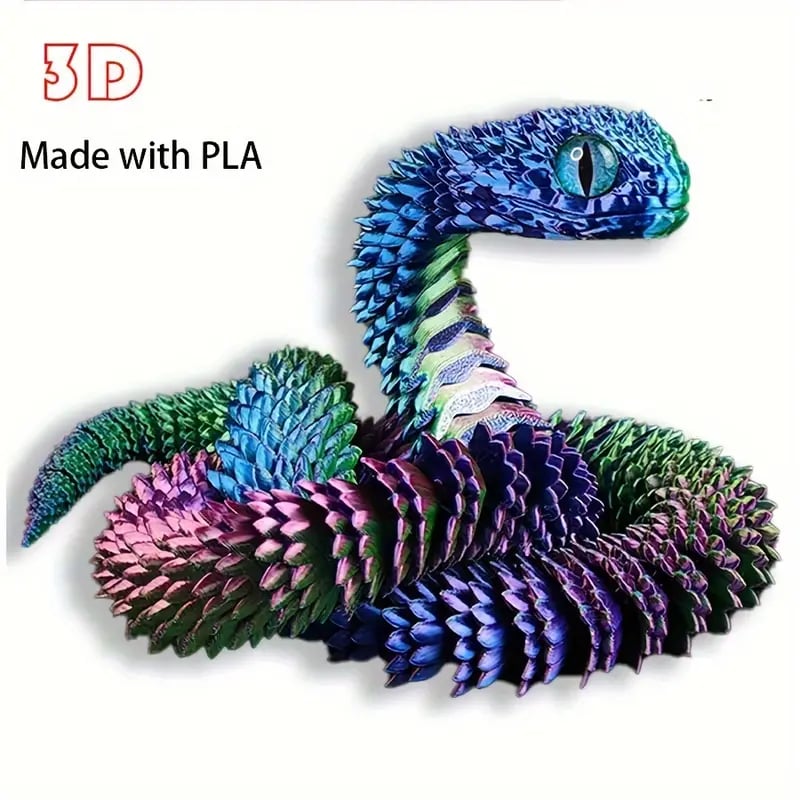 ๐3D Printed Multi-Joint Movable Snake Toy