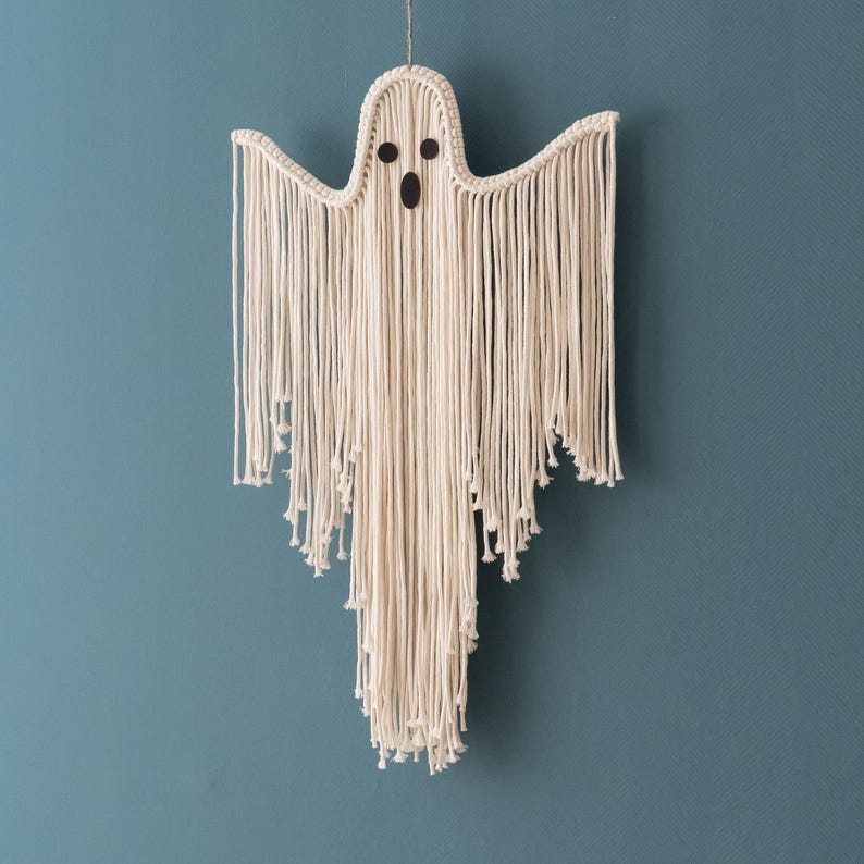 Radiantgrp - halloween hand-woven white ghost wall hanging kit