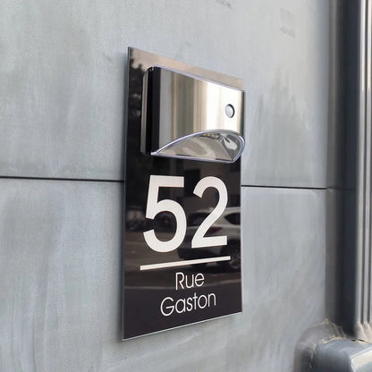 Radiantgrp - Personalized Solar Modern Door Plaque