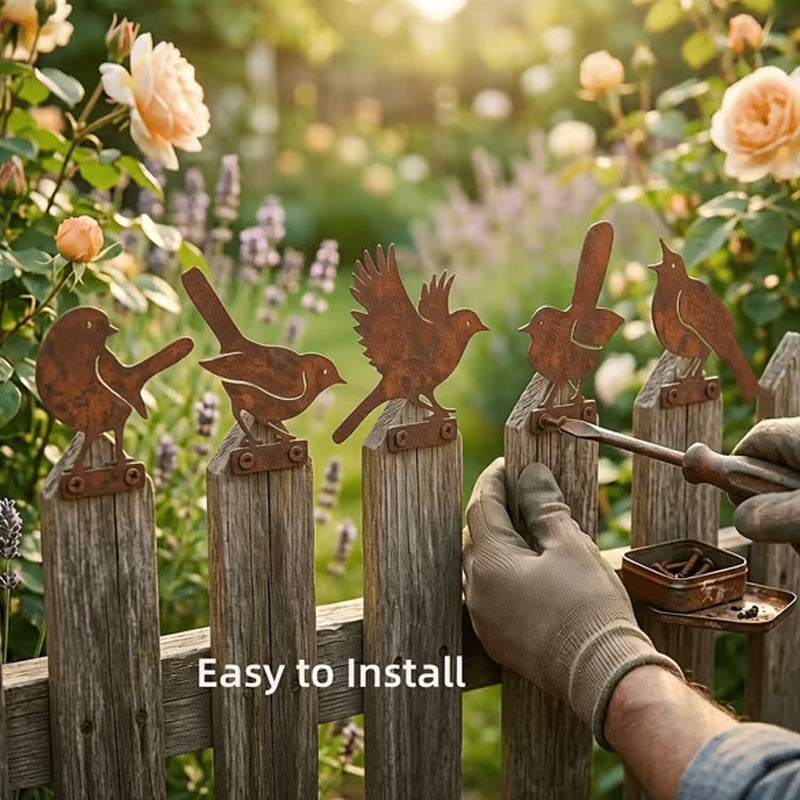 🦩Lifelike Distressed Iron Bird Sculptures — Outdoor Garden Decor