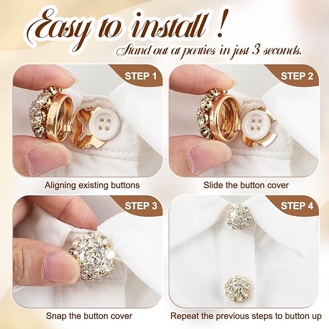 🌸Crystal Diamond Button Sets for Women's Blouse❄️