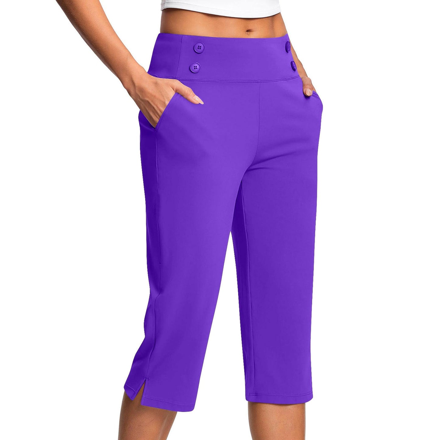 🔊Best-Selling Women High-Waisted Stretch Capri Pants for Summer