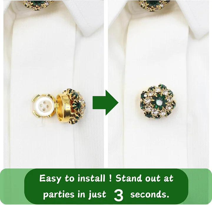 🌸Crystal Diamond Button Sets for Women's Blouse❄️