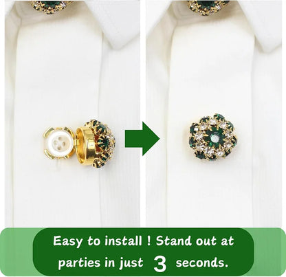 🌸Crystal Diamond Button Sets for Women's Blouse❄️