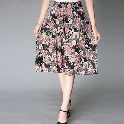 Radiantgrp - Women's Vintage Style Wide Leg Culottes