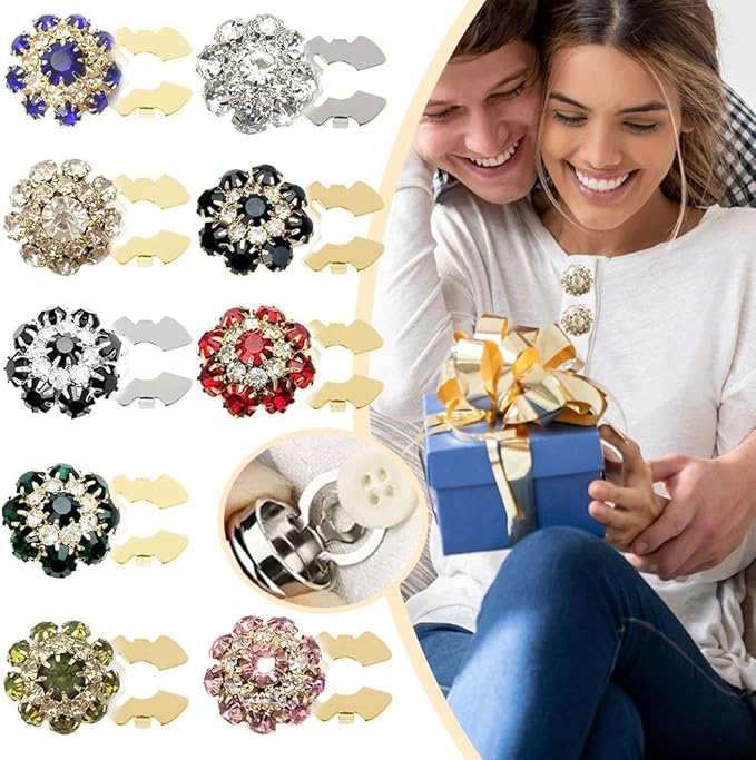 🌸Crystal Diamond Button Sets for Women's Blouse❄️