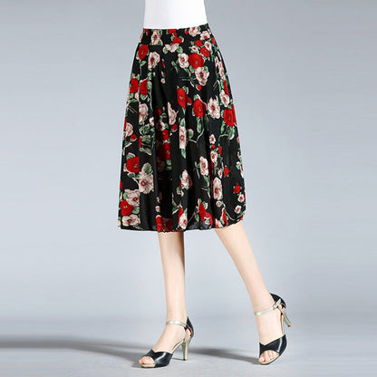 Radiantgrp - Women's Vintage Style Wide Leg Culottes