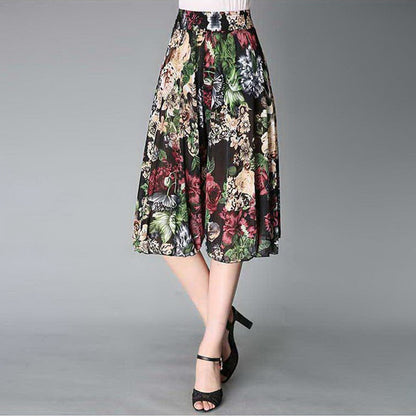 Radiantgrp - Women's Vintage Style Wide Leg Culottes