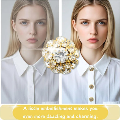🌸Crystal Diamond Button Sets for Women's Blouse❄️