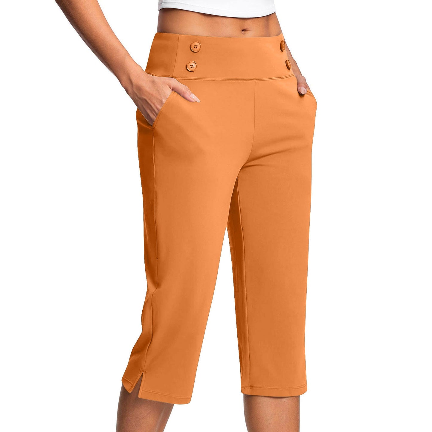 🔊Best-Selling Women High-Waisted Stretch Capri Pants for Summer
