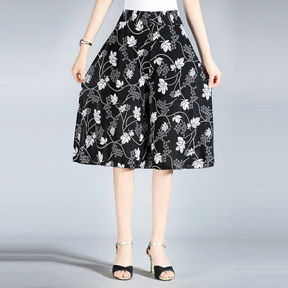 Radiantgrp - Women's Vintage Style Wide Leg Culottes