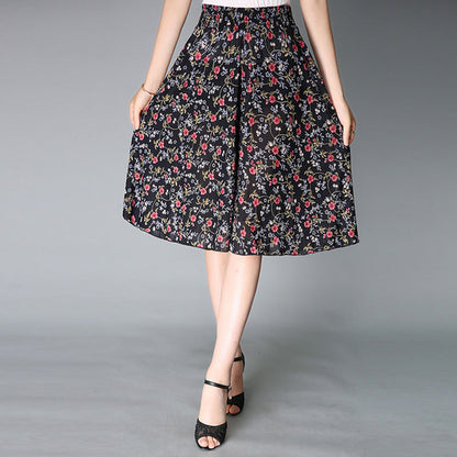 Radiantgrp - Women's Vintage Style Wide Leg Culottes