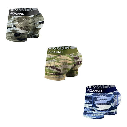 Men's Camouflage Removable Hip Pad Boxer Briefs