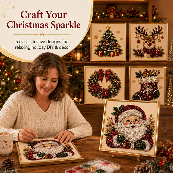 🎄 LAST DAY 49% OFF – Premium 3D Pearl Christmas Diamond Painting Art Kit 🎅⛄️❄️
