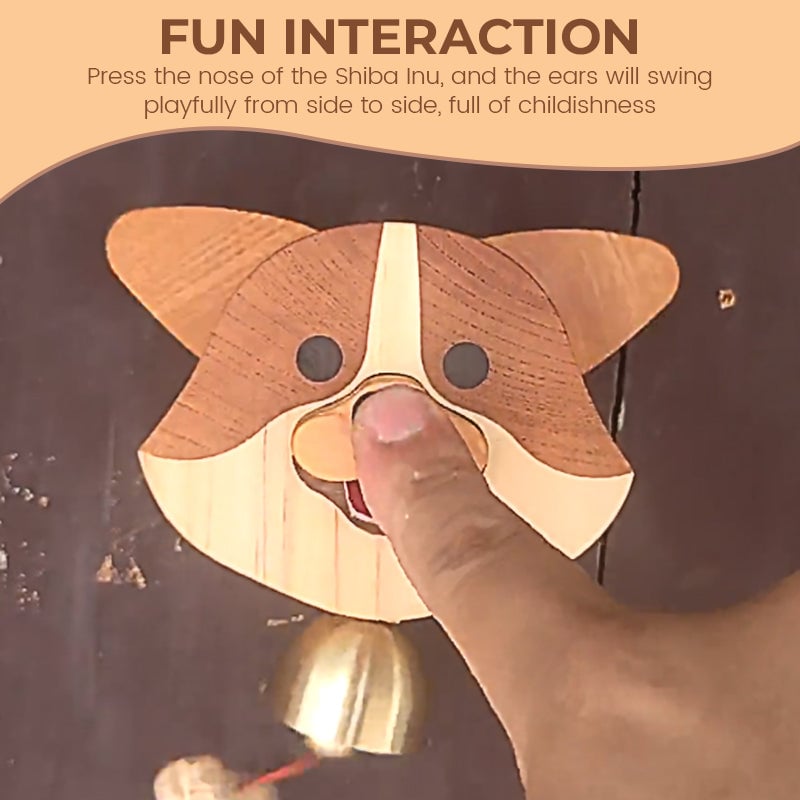 ✨Hot Selling✨Wooden Shiba Inu Wind Chime Doorbell