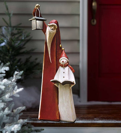 Radiantgrp - Santa And Snowman Sculpture