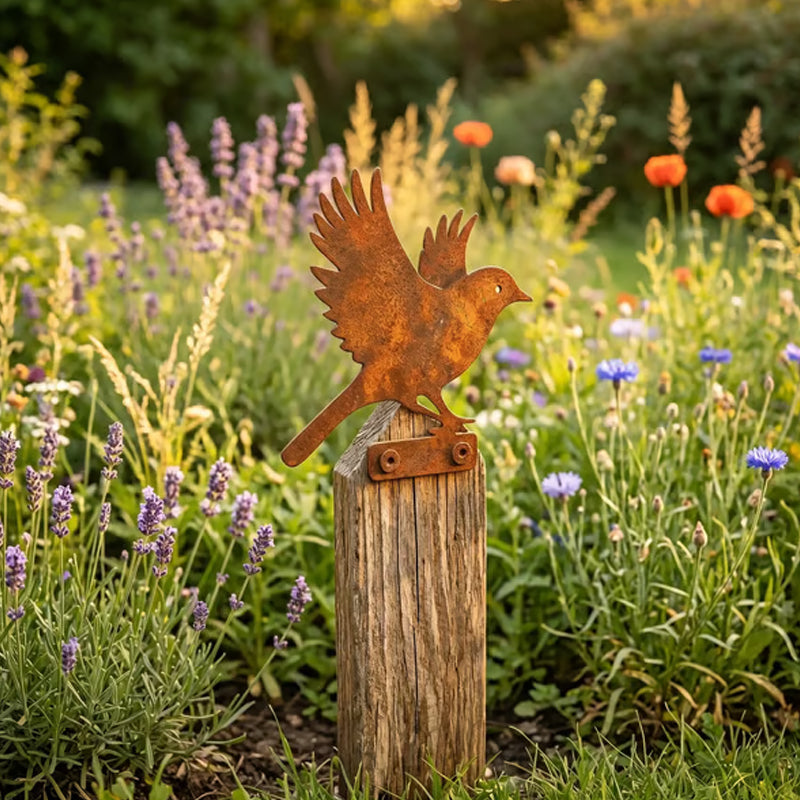 🦩Lifelike Distressed Iron Bird Sculptures — Outdoor Garden Decor