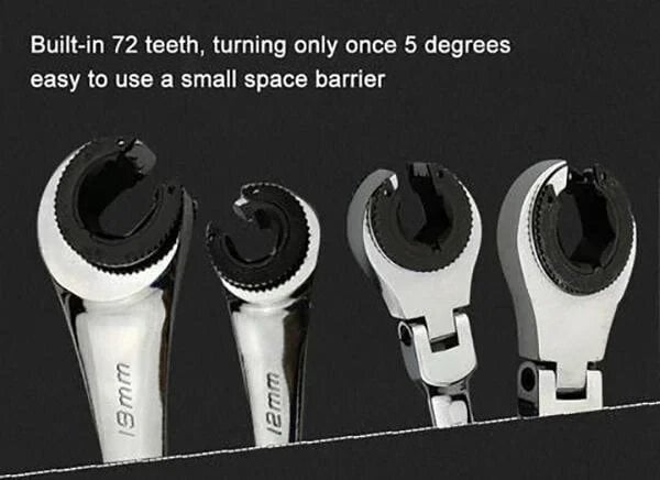 🔥🔥Open Tubing Ratchet Wrench (Fixed Head-Flexible Head 2 IN 1)